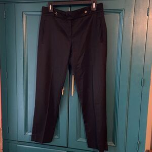 Stella McCartney black wool trouser pants straight leg pants sz 6